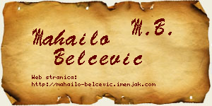 Mahailo Belčević vizit kartica